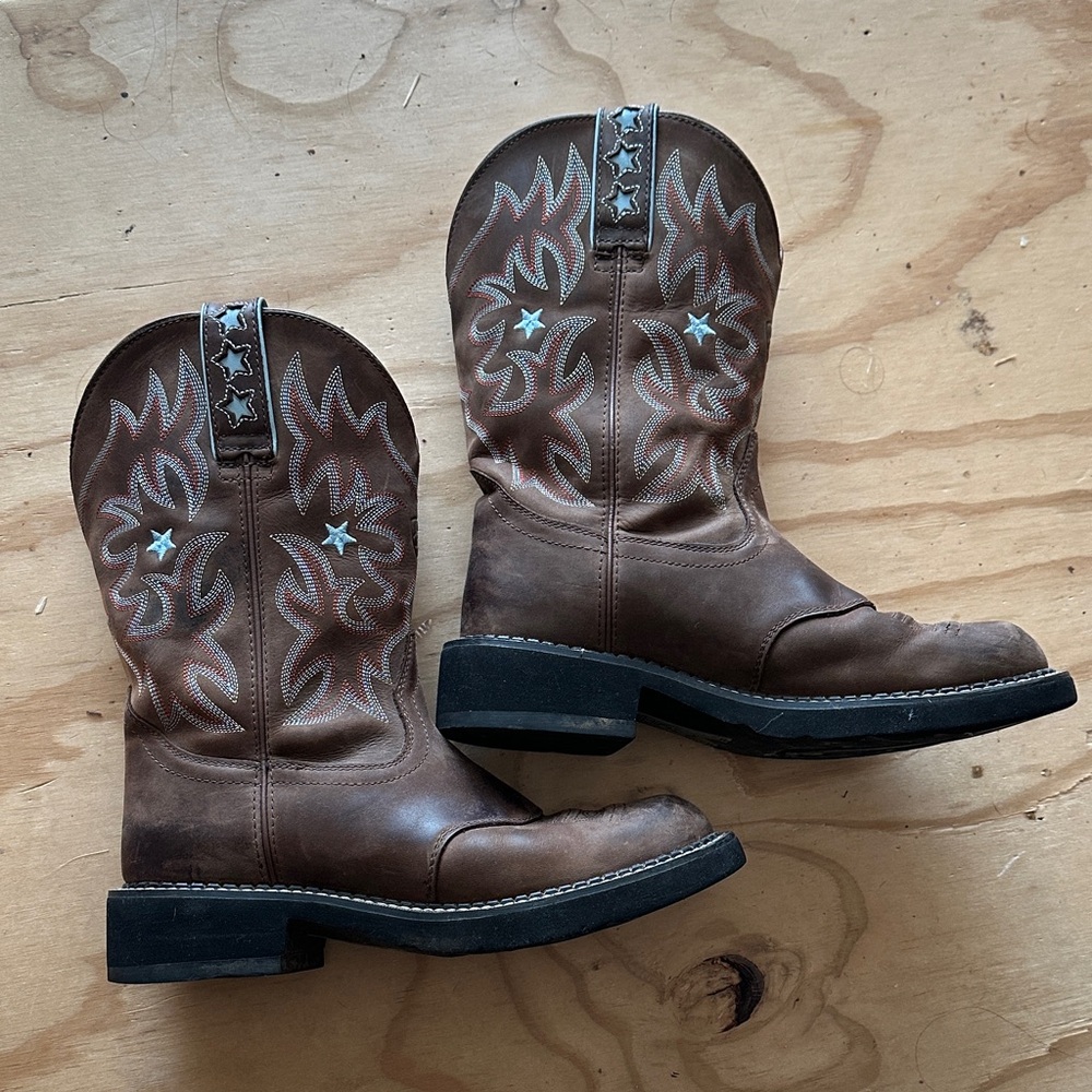 Ariat Fat Baby Western cowgirl leather Boots women’s 9 Babyfat